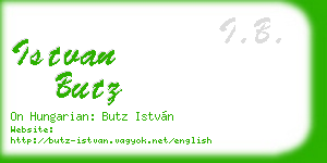 istvan butz business card